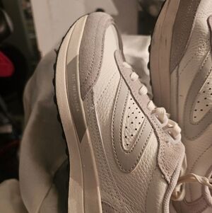 Tretorn White Sneakers with Orange Insole